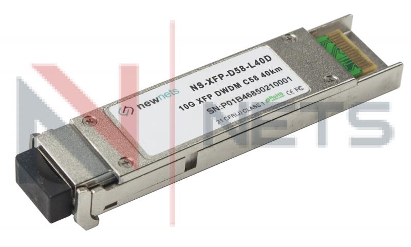 Оптический трансивер NS-XFP 10G DWDM, 58 канал, длина волны 1531.12nm, дальность 40km, LC, DDM