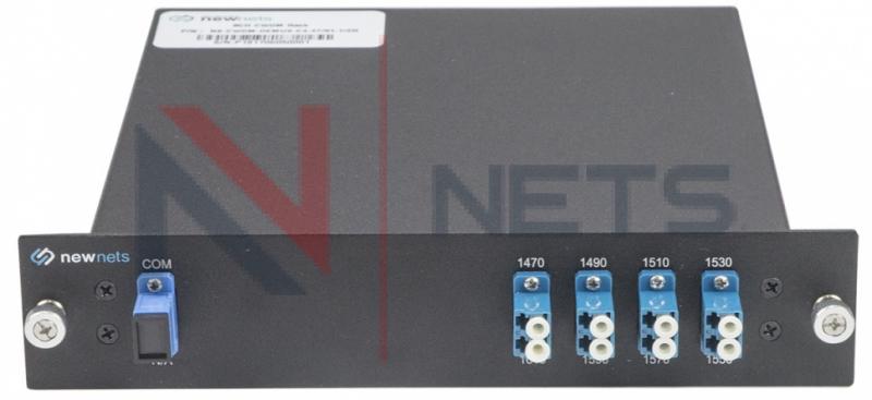 Оптический мультиплексор CWDM 1x8 длины волн 1470-1610нм, (LC/UPC), COM (LC/UPC) 1/2 Rack