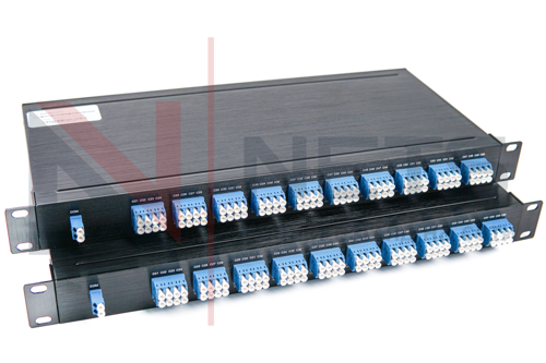 Оптический мультиплексор двухволоконный DWDM 2x40, каналы 21-60, (LC/UPC), COM (LC/UPC), RACK