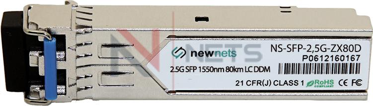 Оптический трансивер NS-SFP-2,5G-ZX80D дальность до 80km, длина волны 1550nm, LC, DDM