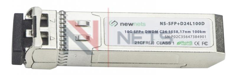 Оптический трансивер NS-SFP+ 10G DWDM, 24 канал, длина волны 1558.17nm, дальность 100km, LC, DDM