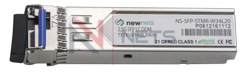 SFP модуль STM-1/STM-4/STM-16 (20km), simplex LC connector, TX1310/RX1490 nm