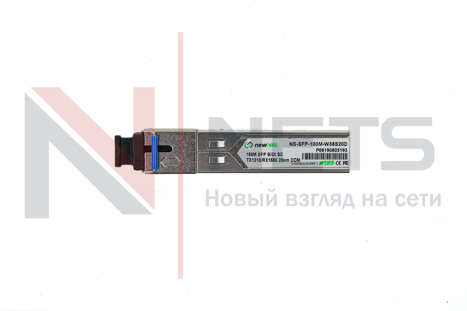 Оптический трансивер NS-SFP-100MB-W35S20D, Tx/Rx: 1310/1550nm 20km SC DDM