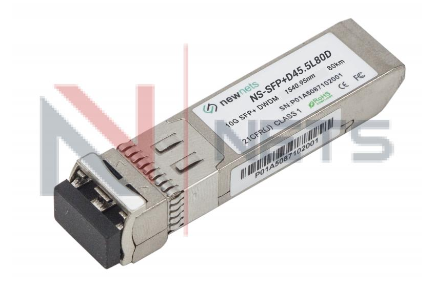 Оптический трансивер NS-SFP+ 10G DWDM, 45,5 канал, длина волны 1540.95nm, дальность 80km, DDM, 50GHz