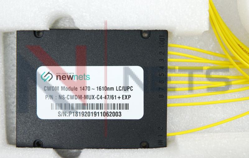 Оптический мультиплексор CWDM 1x8  длины волн 1470-1610nm, (LC/UPC), COM+EXP (LC/UPC), ABS Box