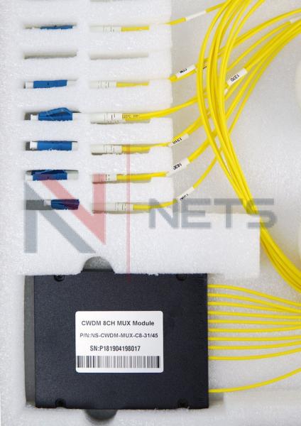 Оптический мультиплексор CWDM 1x8  длины волн 1310-1450nm, (LC/UPC), COM (LC/UPC), ABS Box