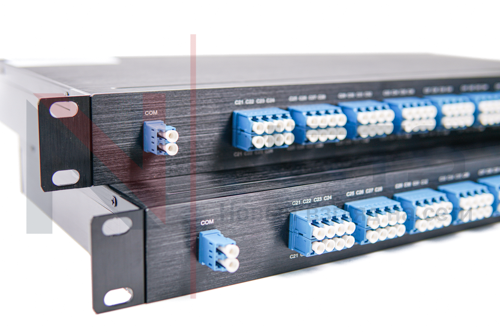Оптический мультиплексор двухволоконный DWDM 2x40, каналы 21-60, (LC/UPC), COM (LC/UPC), RACK