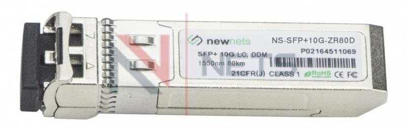 Оптический трансивер NS-SFP+10G-ZR80D, дальность до 80km, длина волны 1550nm, LC, DDM